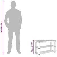vidaXL Sapateira 2-em-1 com banco madeira de abeto maciça