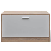 Conjunto de sapateira 3 em 1 branco e carvalho