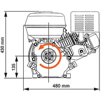 Motor a gasolina 15 CV 11 kW preto