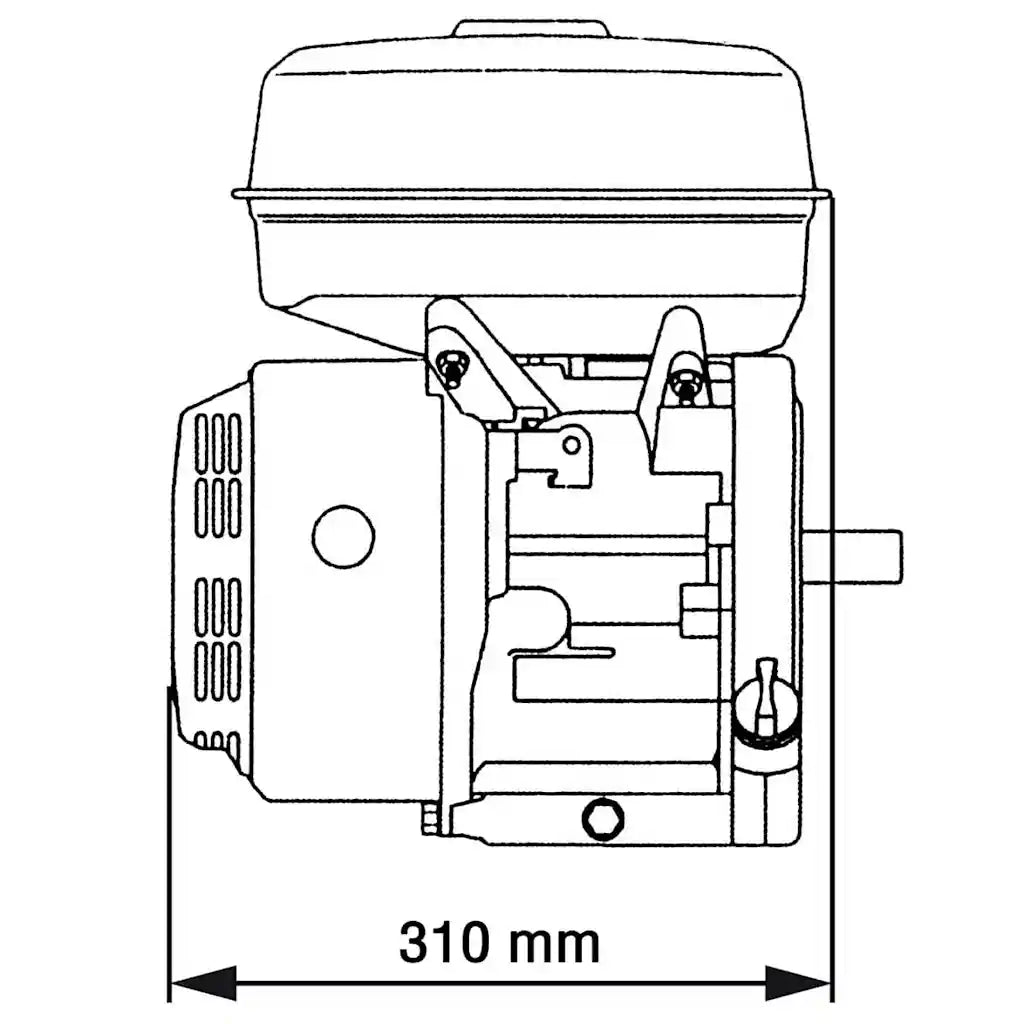 Motor a gasolina 15 CV 11 kW preto