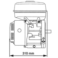 Motor a gasolina 15 CV 11 kW preto