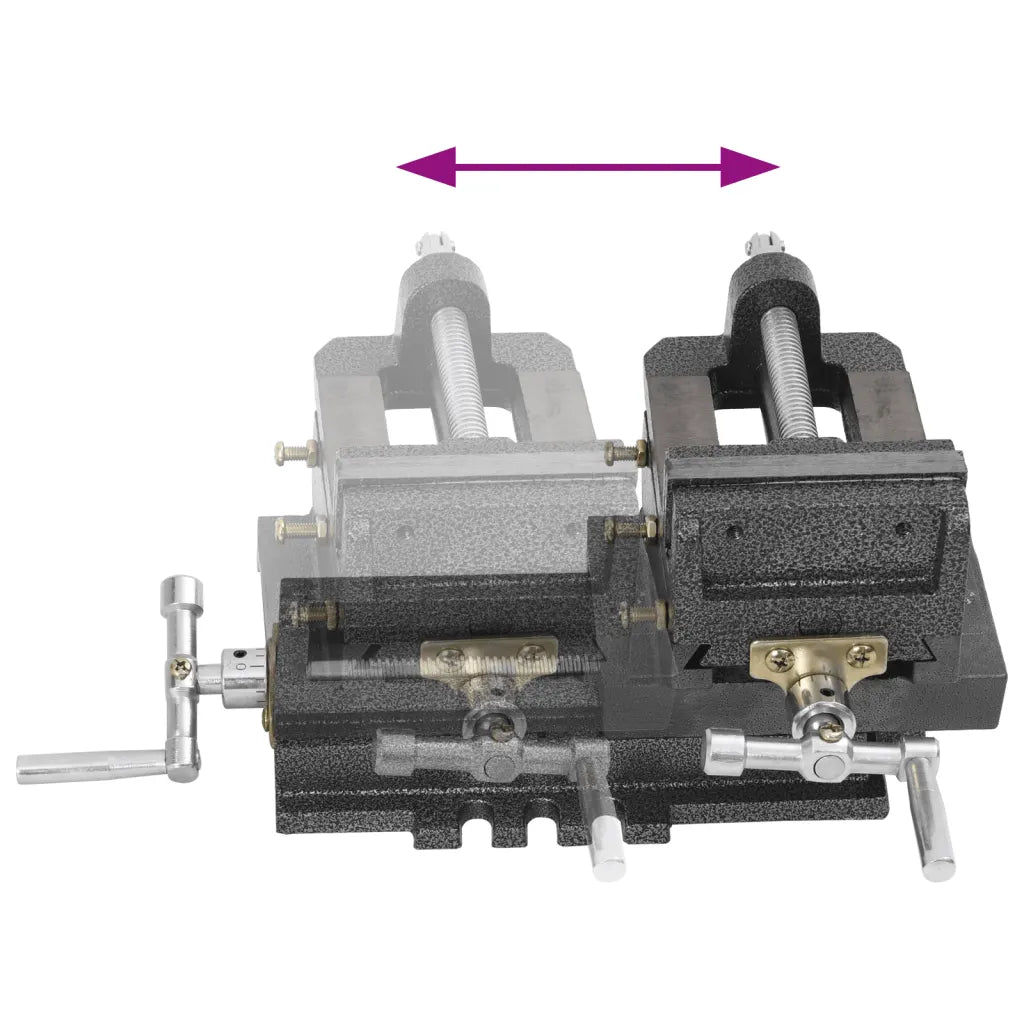 Torno-prensa manual com corrediça transversal 78 mm
