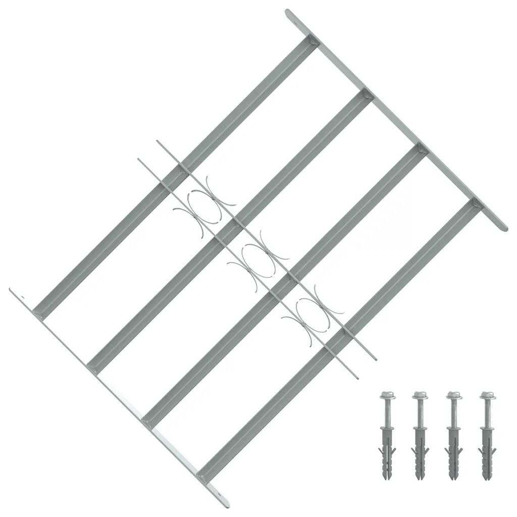 Grelha de segurança ajustável p/ janelas com 4 traves 500-650 mm