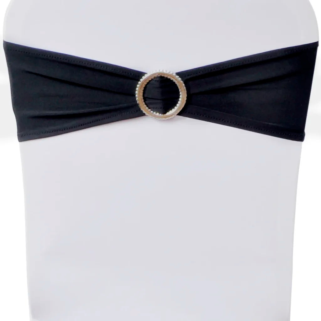 Banda decorativa para cadeira, elástico, em  com fivela diamante