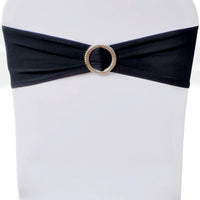 Banda decorativa para cadeira, elástico, em  com fivela diamante