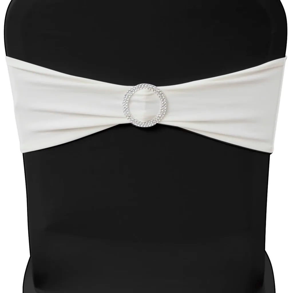 Banda decorativa para cadeira, elástico, em  com fivela diamante