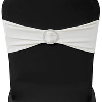 Banda decorativa para cadeira, elástico, em  com fivela diamante