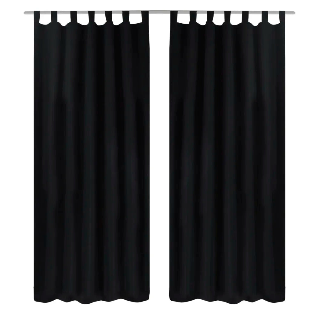 Cortinas de cetim com laços, 2 pcs,  140 x