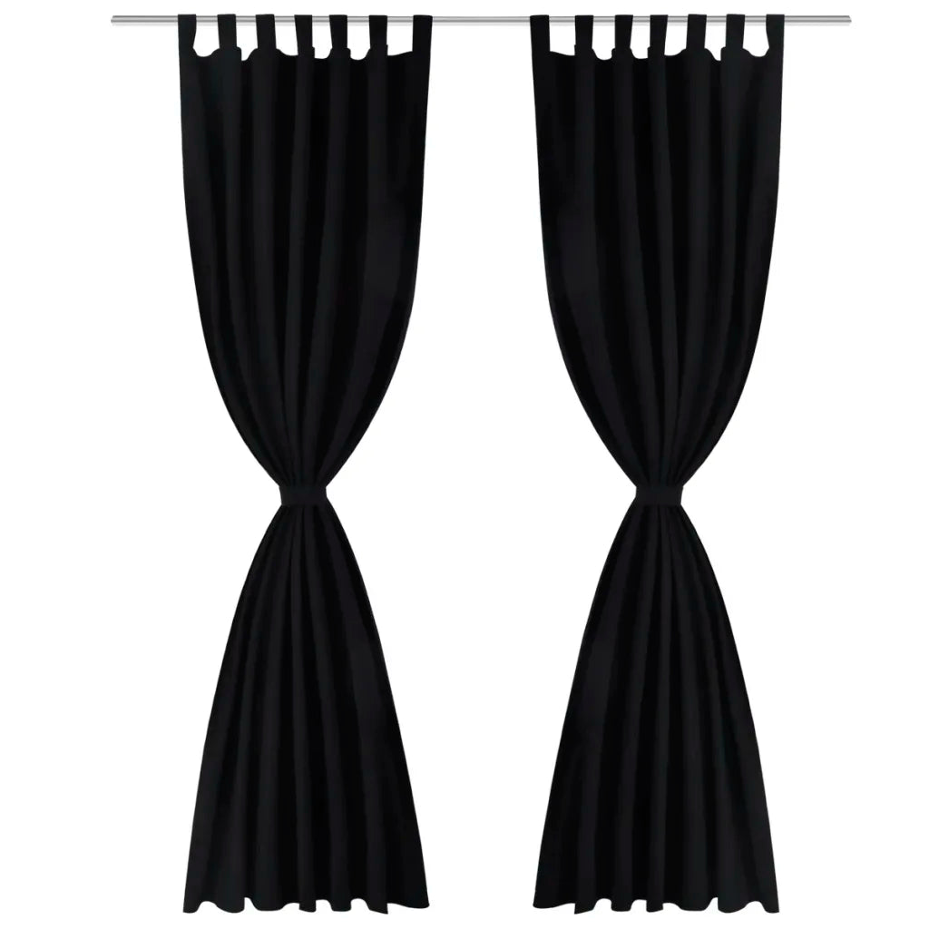 Cortinas de cetim com laços, 2 pcs,  140 x