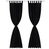 Cortinas de cetim com laços, 2 pcs,  140 x