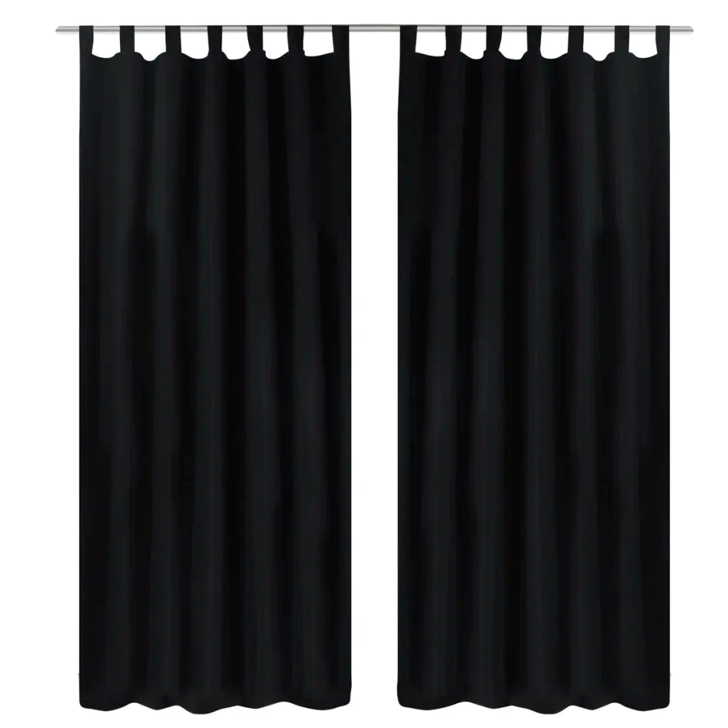 Cortinas de cetim com laços, 2 pcs,  140 x