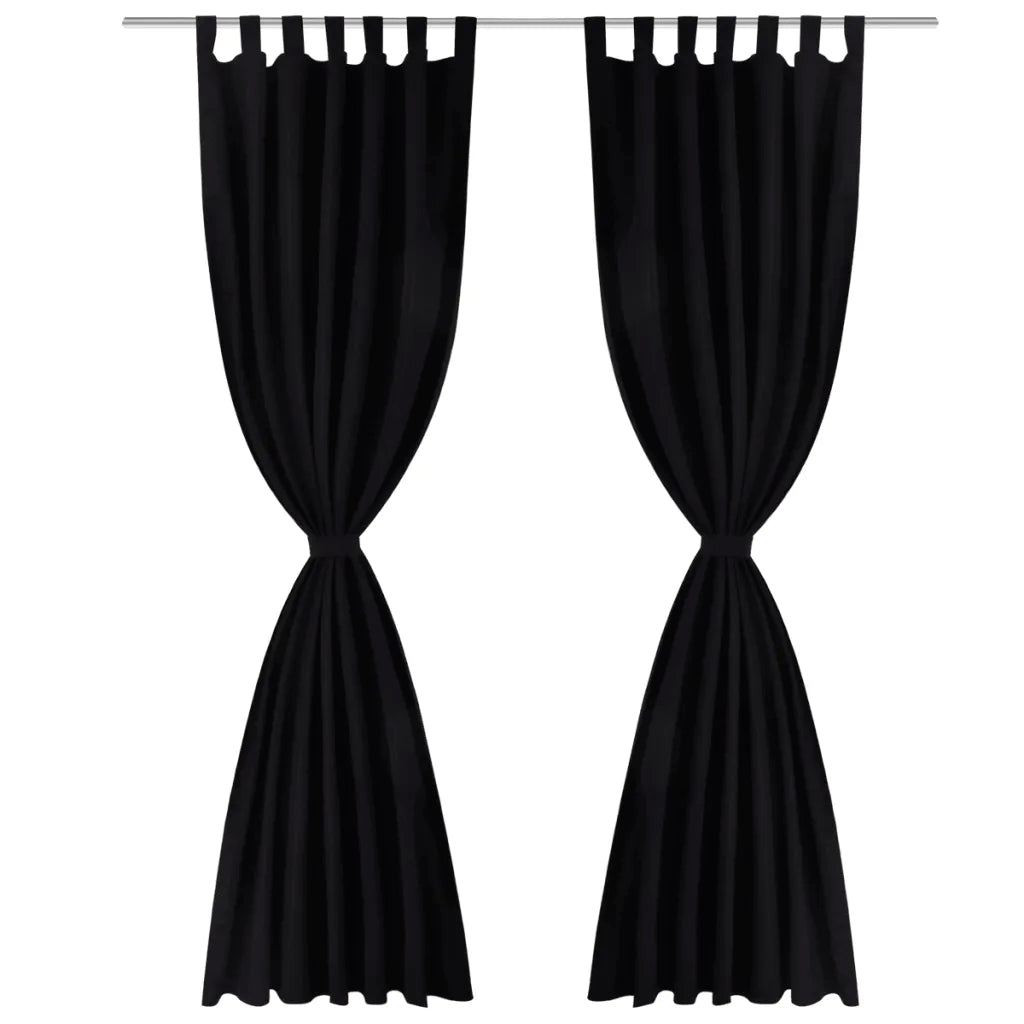 Cortinas de cetim com laços, 2 pcs,  140 x