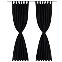 Cortinas de cetim com laços, 2 pcs,  140 x