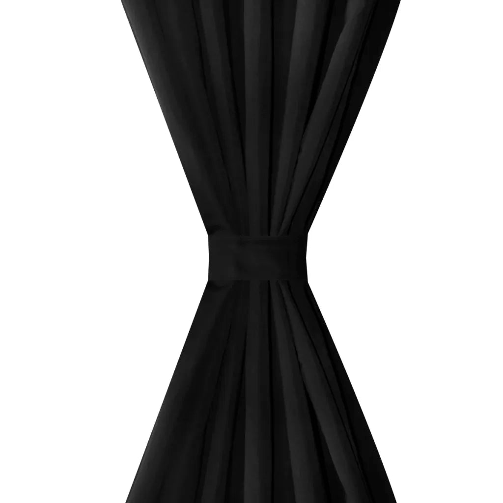 Cortinas de cetim com laços, 2 pcs,  140 x