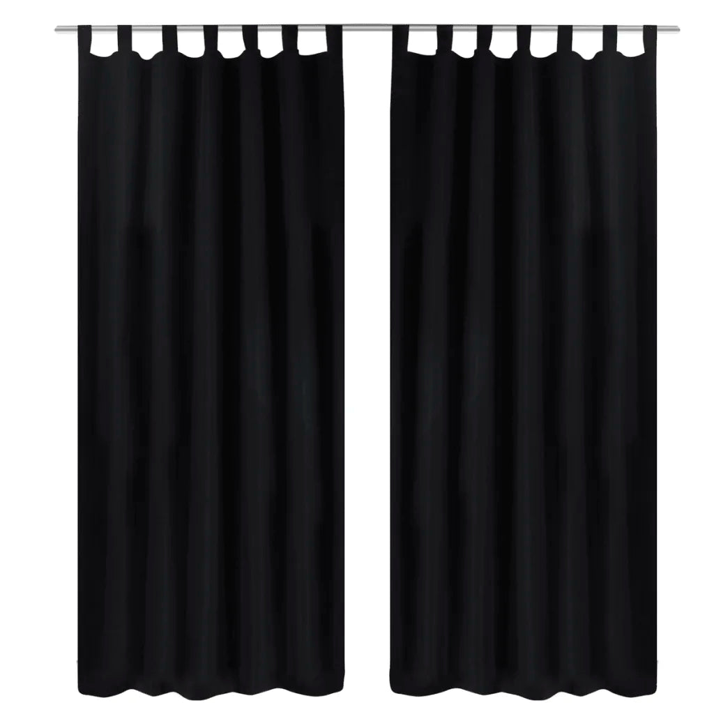 Cortinas de cetim com laços, 2 pcs,  140 x
