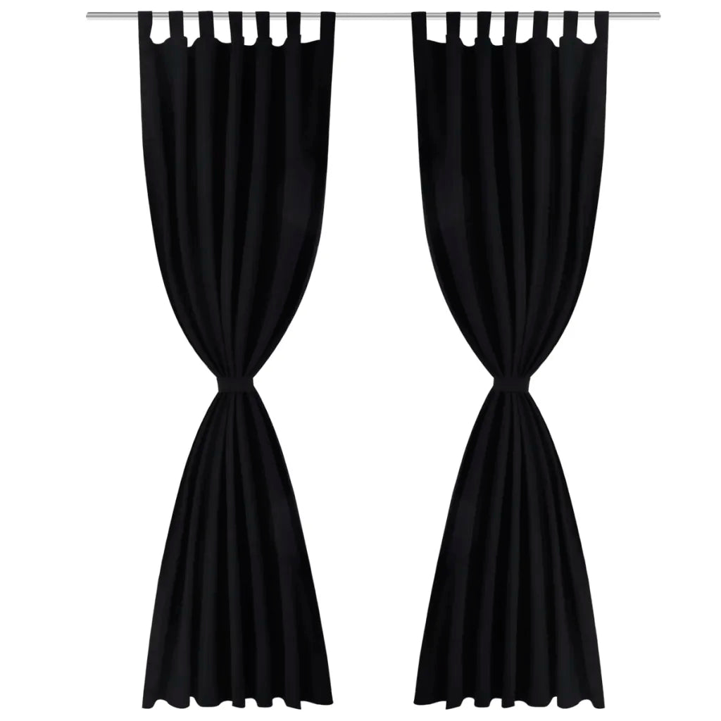 Cortinas de cetim com laços, 2 pcs,  140 x