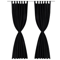 Cortinas de cetim com laços, 2 pcs,  140 x
