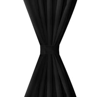 Cortinas de cetim com laços, 2 pcs,  140 x