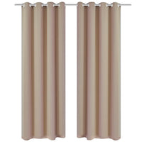 Cortinas opacas com anéis metálicos, 2 peças,,