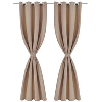Cortinas opacas com anéis metálicos, 2 peças,,