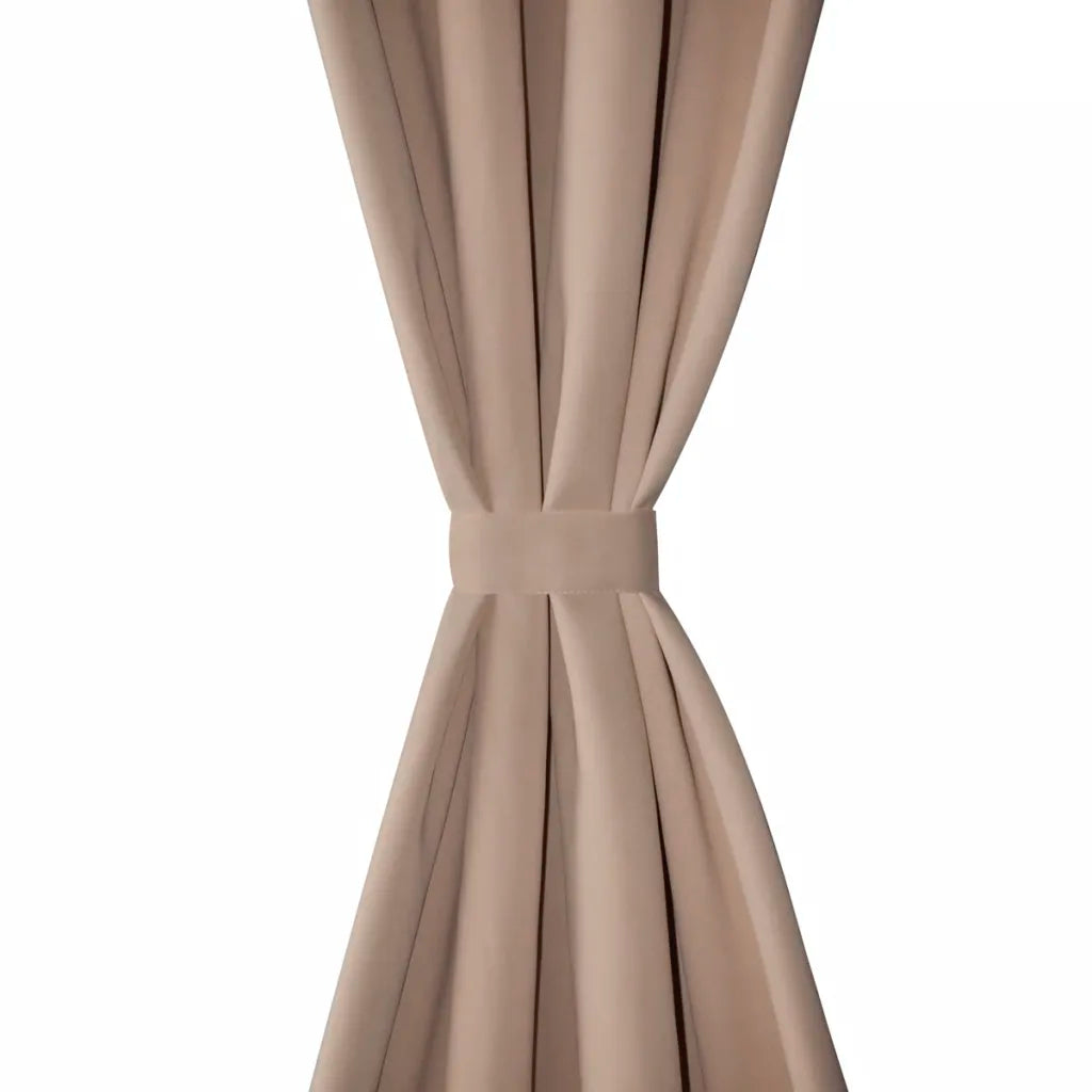 Cortinas opacas com anéis metálicos, 2 peças,,