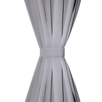 Cortinas opacas com anéis metálicos, cinzento, 2 pcs,