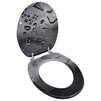 Tampa de sanita de MDF, design gota de água