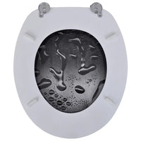 Tampa de sanita de MDF, design gota de água