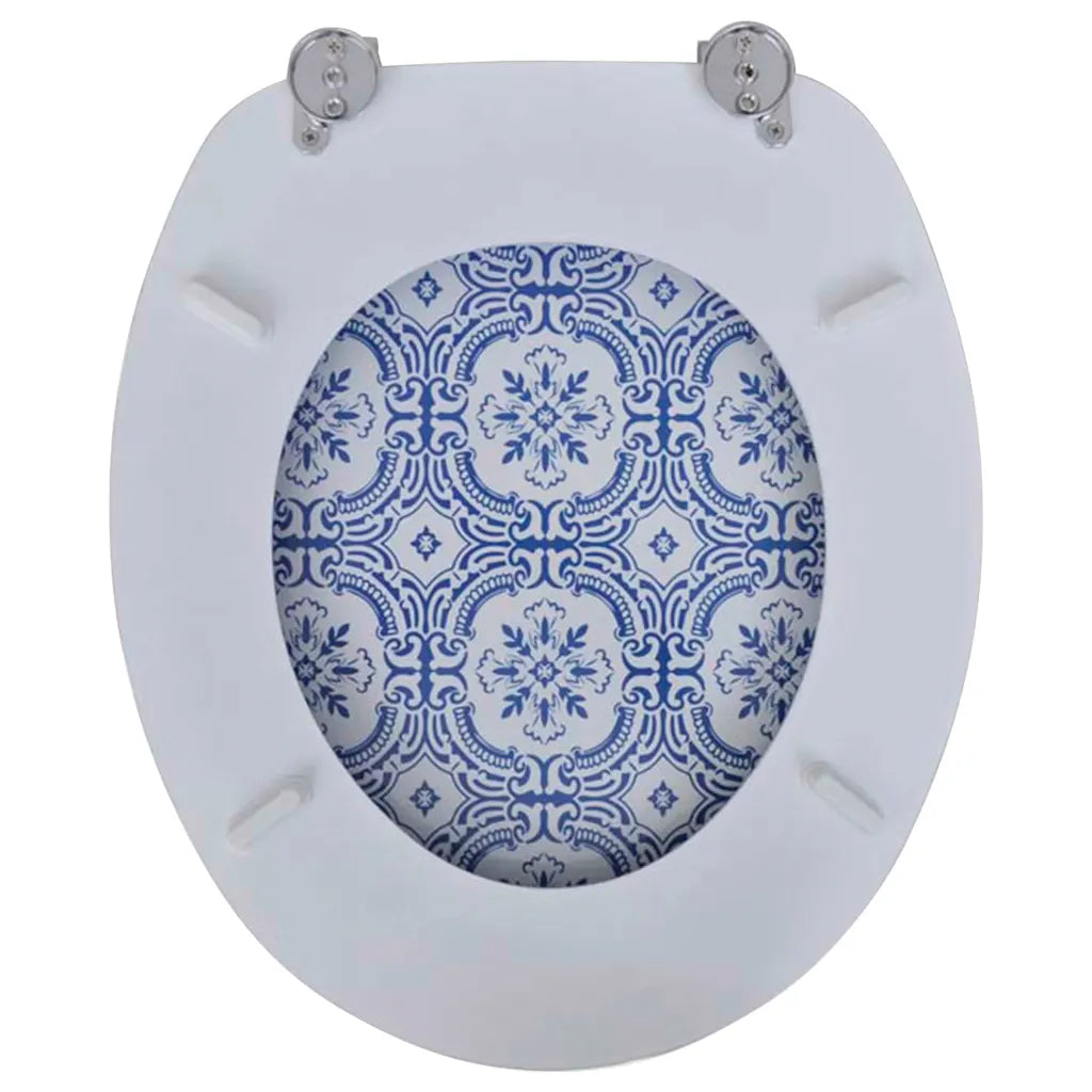 Assento de sanita com tampa de MDF design de porcelana