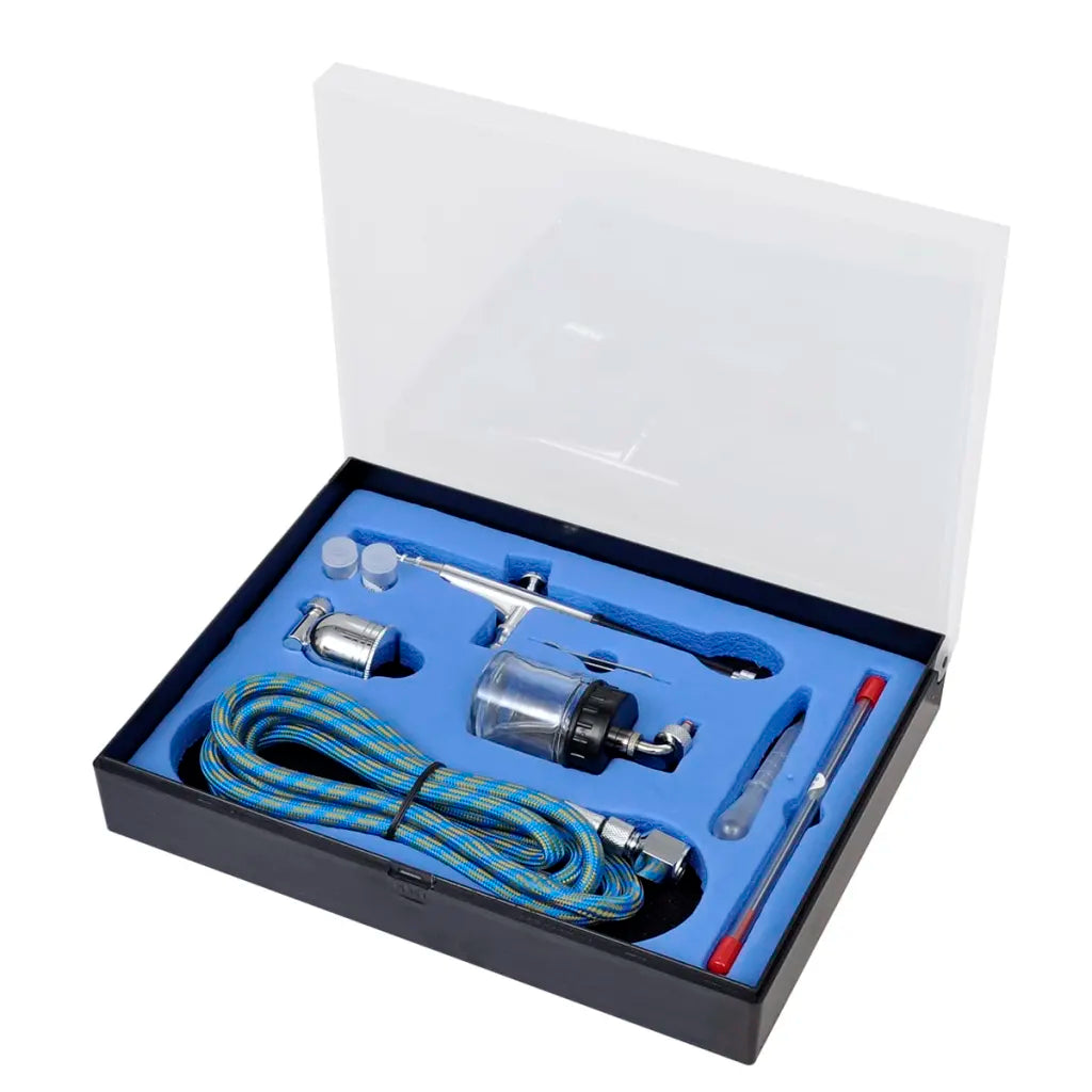Conjunto de aerografia com frasco de vidro e bocais 0,2 / 0,3 / 0,5 mm
