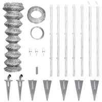 Cerca de arame com postes/espetos 15x1 m aço galvanizado