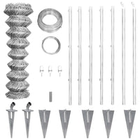 Cerca de arame com postes/espetos 15x1,5 m aço galvanizado