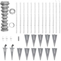 Cerca de arame com postes/espetos 25x1,25 m aço galvanizado