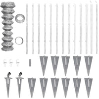 Cerca de arame com postes/espetos 25x1,5 m aço galvanizado