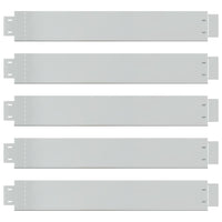 vidaXL Conjunto 5 painéis vedação relvado 100 x 14 cm aço galvanizado