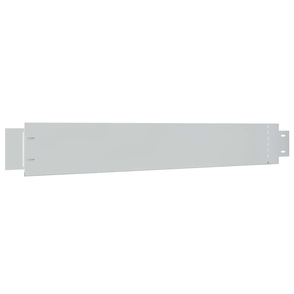vidaXL Conjunto 5 painéis vedação relvado 100 x 14 cm aço galvanizado