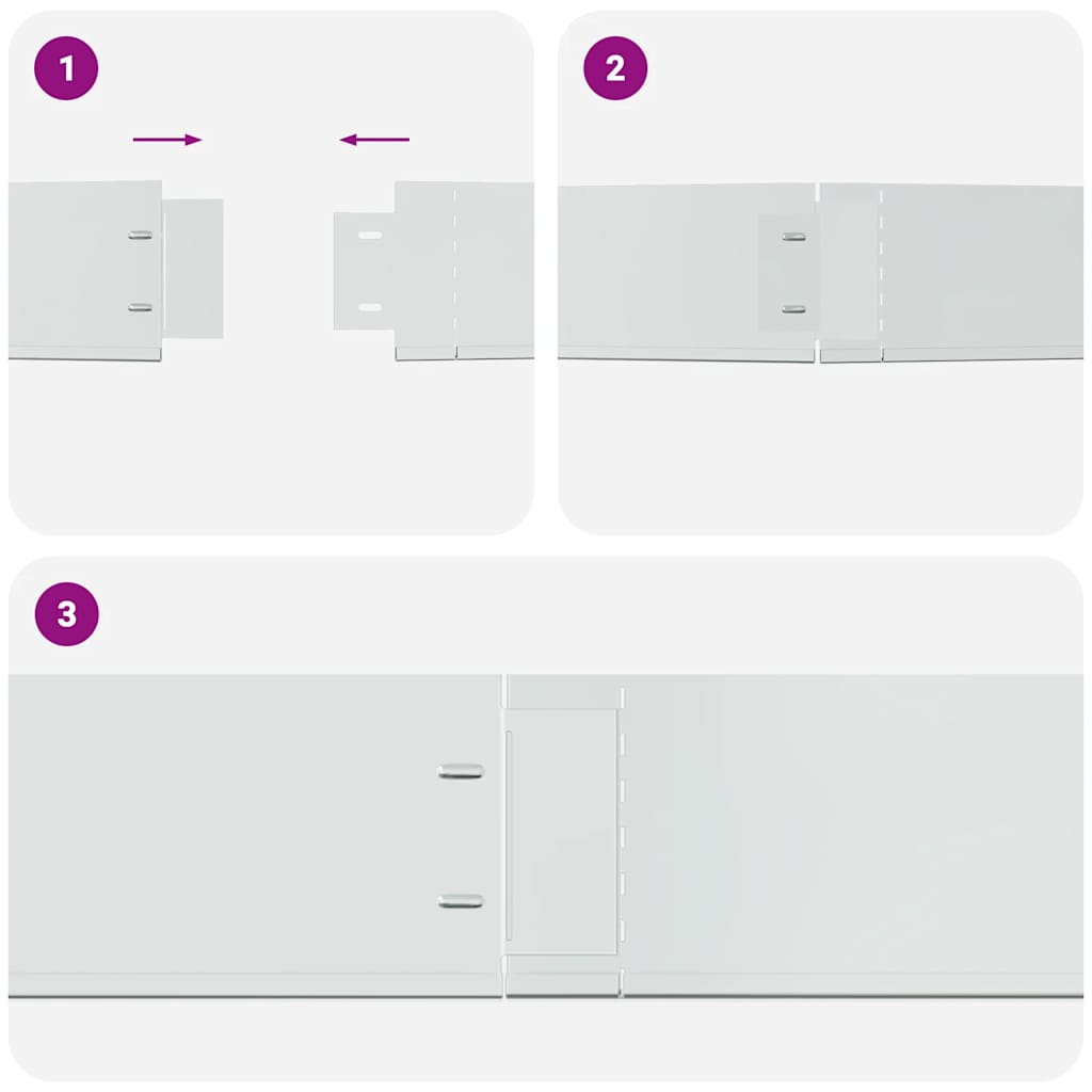 vidaXL Conjunto 5 painéis vedação relvado 100 x 14 cm aço galvanizado