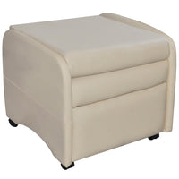 vidaXL Poltrona reclinável em couro artificial creme