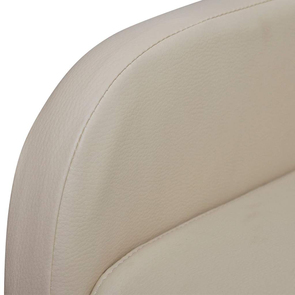vidaXL Poltrona reclinável em couro artificial creme