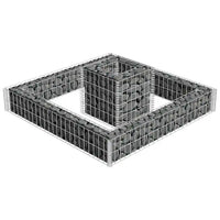Gabião para plantas em aço galvanizado 120x120x20 cm