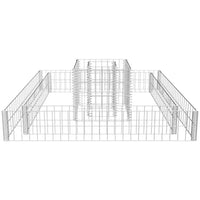 Gabião para plantas em aço galvanizado 120x120x20 cm