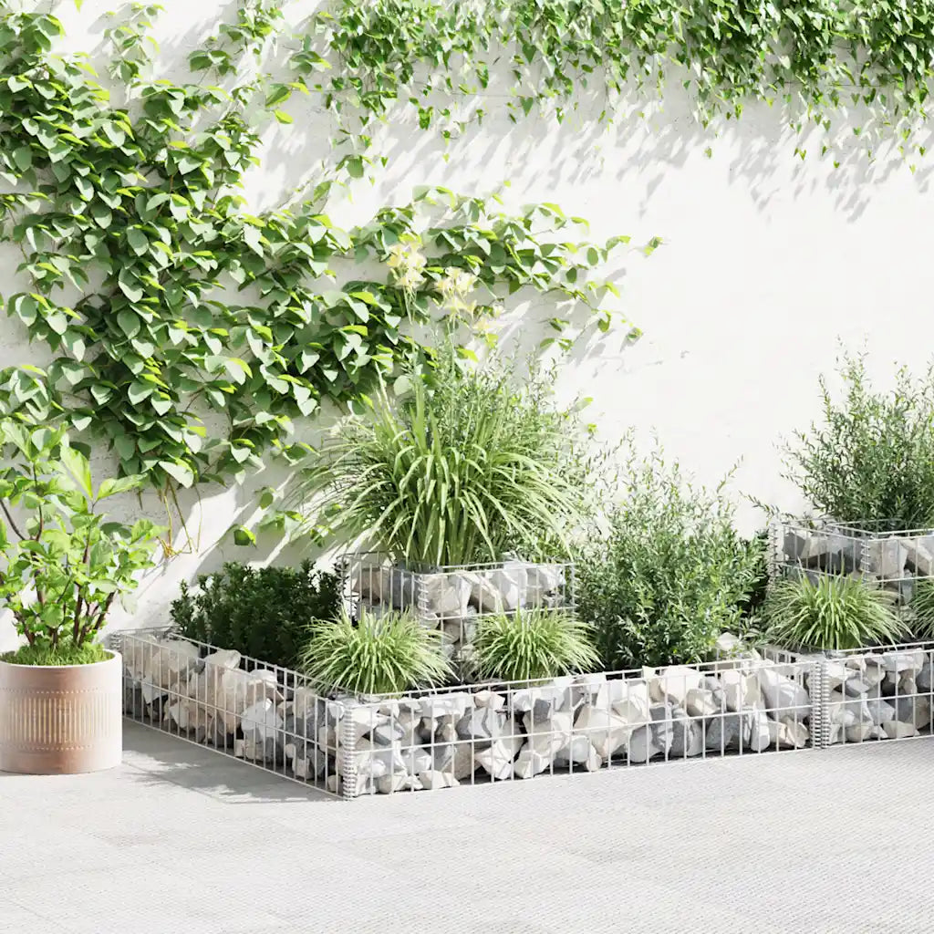 Gabião para plantas em aço galvanizado 120x120x20 cm