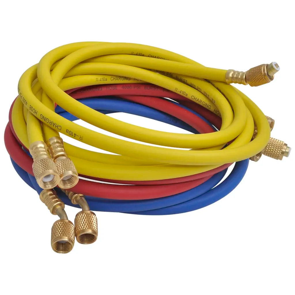 Conjunto manómetro colector 4 formas num estojo de ferramentas
