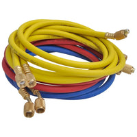 Conjunto manómetro colector 4 formas num estojo de ferramentas