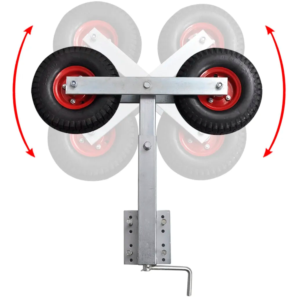 Suporte de proa para reboque de barco roda dupla 2 pcs 59-84cm
