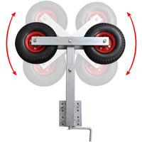 Suporte de proa para reboque de barco roda dupla 2 pcs 59-84cm