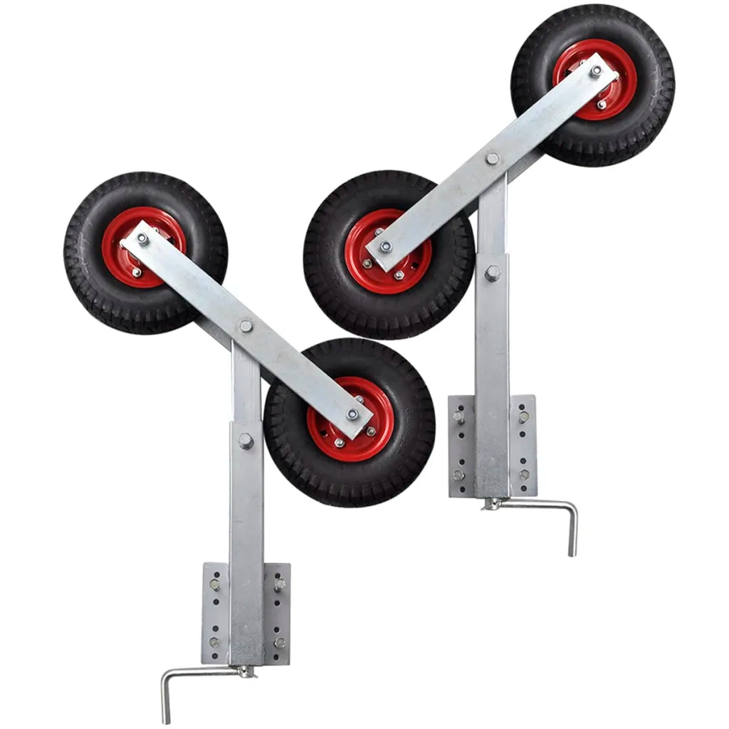 Suporte de proa para reboque de barco roda dupla 2 pcs 59-84cm