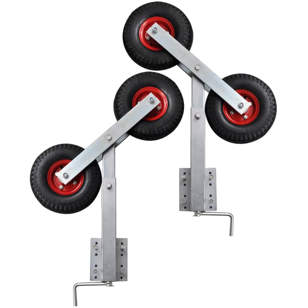 Suporte de proa para reboque de barco roda dupla 2 pcs 59-84cm