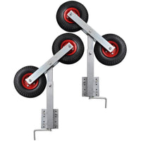 Suporte de proa para reboque de barco roda dupla 2 pcs 59-84cm