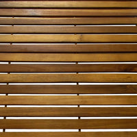 2 pc Tapetes de banho de acácia 80 x 50 cm